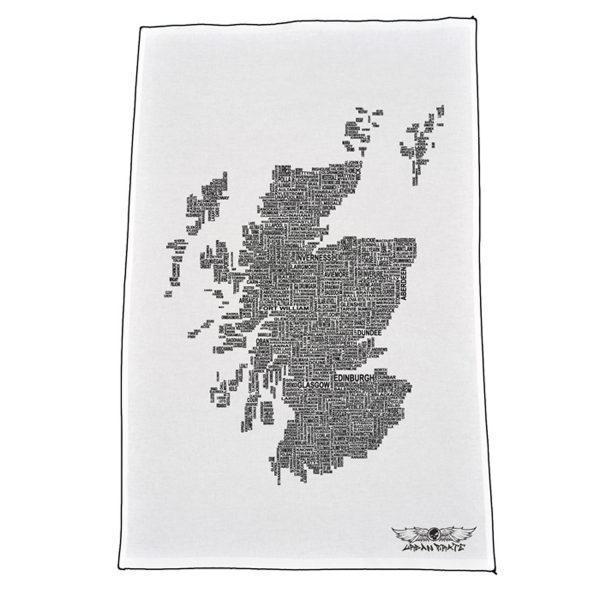 Scotland-Map-names-tea-towe